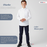Pack 3 Camisas Colegio Escolar Manga Larga Niños y Juvenil