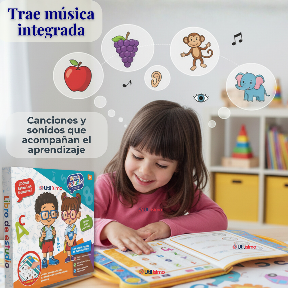 Libro Didáctico Interactivo Aprendizaje Bilingüe Juguete Para Niños