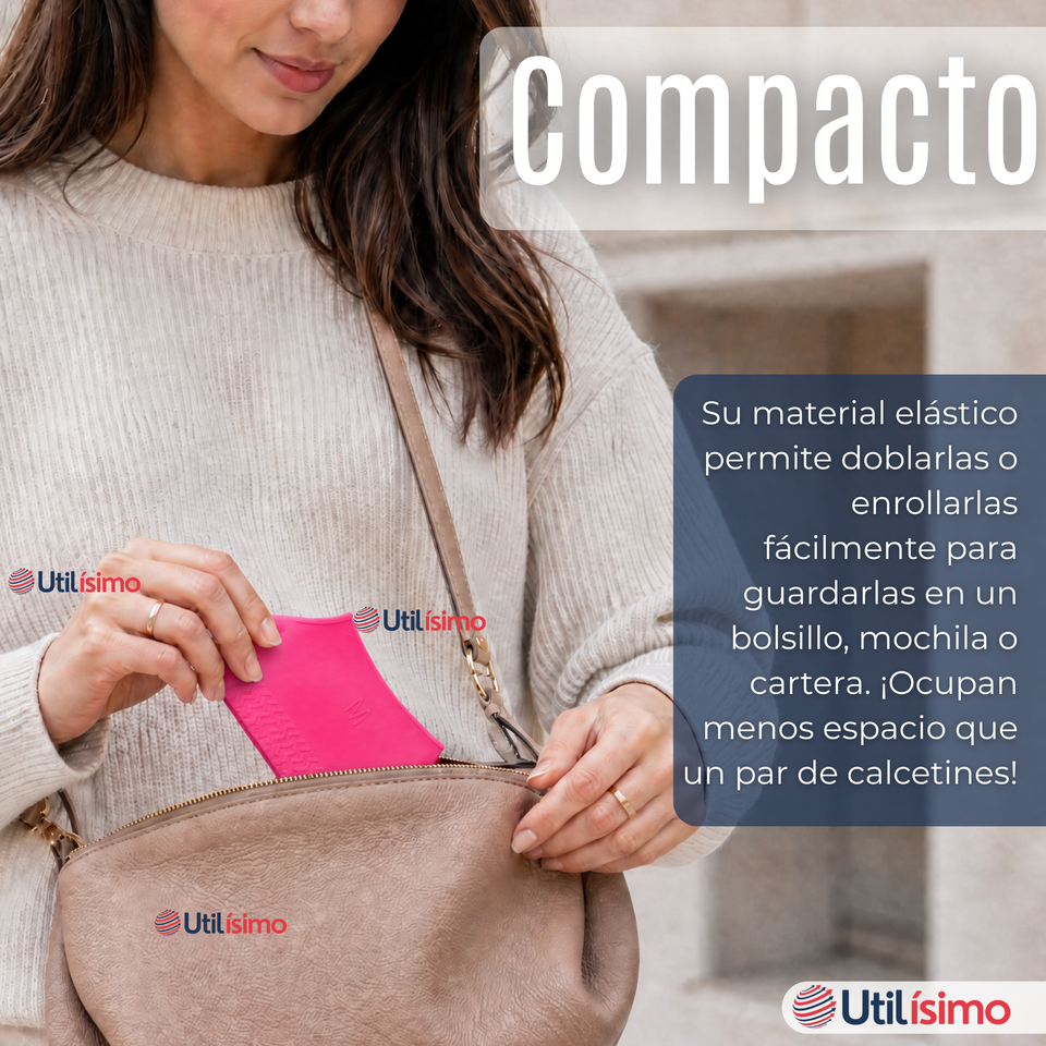 Pack 3 Pares Fundas Cubre Zapatos Rosado Impermeable Surtidas Silicona Antideslizante
