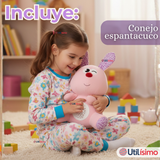 Peluche Conejo Espantacuco Con Luz Y Sonido Para Bebé Niño Niña