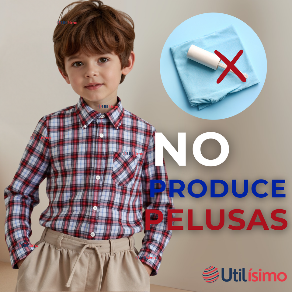 Camisa Huaso Cuadrillé Cuadro Manga Larga 100% Algodón Azul Blanco Casual