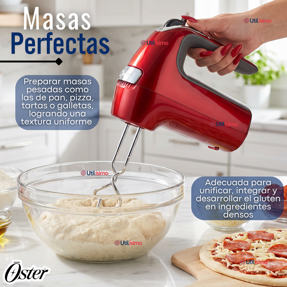Batidora De Mano Oster® 7 Velocidades + Función Turbo FPSTHM360R