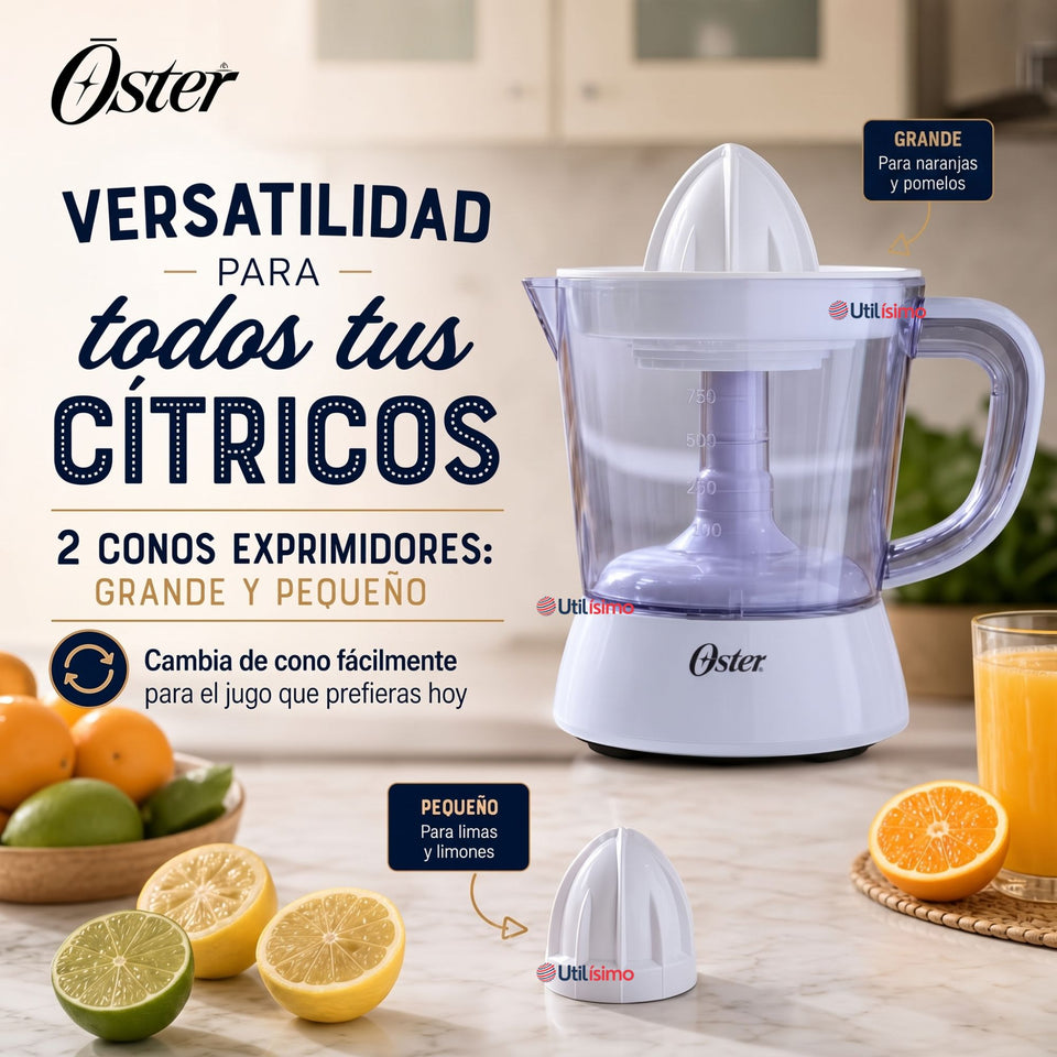 Exprimidor De Cítricos Oster® Blanco Rotación Bidireccional FPSTJU407W