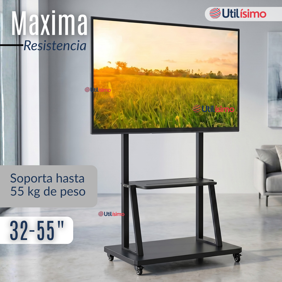 Soporte Base TV Móvil Con Ruedas 32 a 55 pulgadas  55kg Soporte Portátil 32¨40¨42¨ 43¨ 49¨ 50¨ 55¨