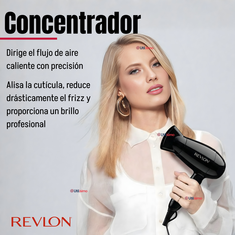 Kit Secador De Viaje Con Bolso Revlon 800W Negro