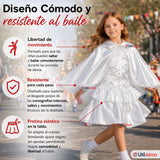Traje Tirana Diablada Blanco 3 Piezas Niña Baile Típico Fiestas Patrias