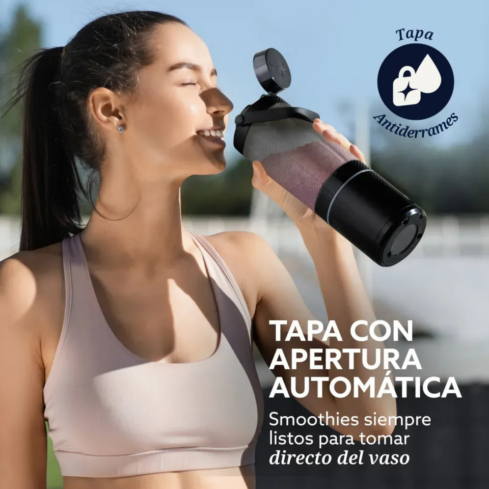 Oster Licuadora Portátil, GoMAX, 590 ml de Capacidad, para Smoothies, Negro, BLSTGFP-B20-000