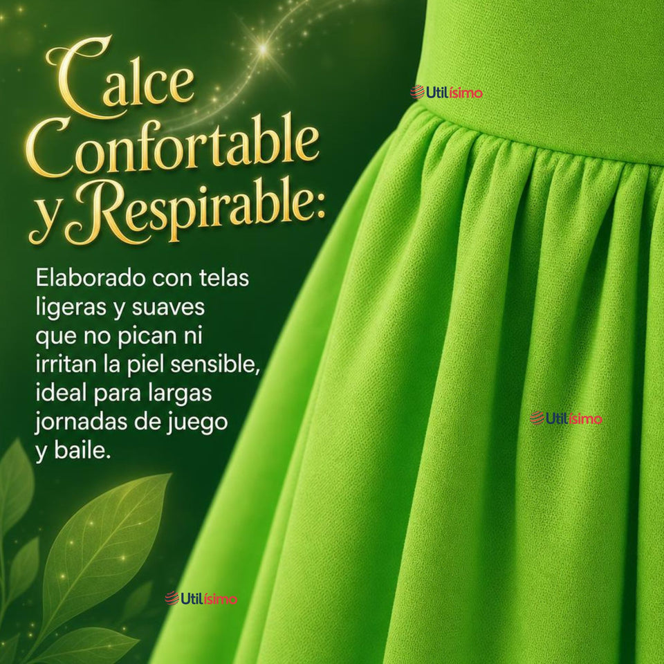 Disfraz Infantil Tinkerbell Campanita Niña Cuento De Hadas
