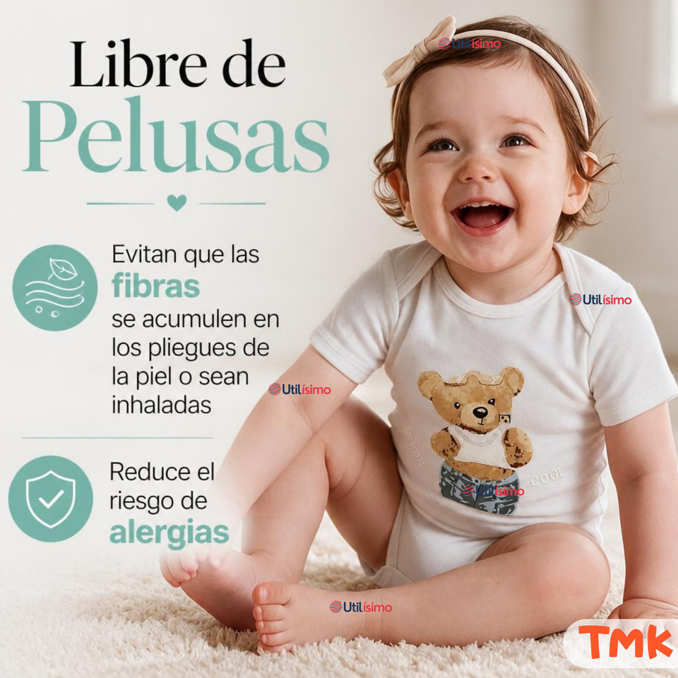 Pack 5 Bodys Manga Corta %100 Algodón Tedmimak Niña Cuddly Bears