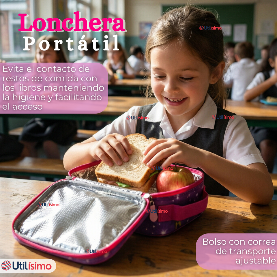 Mochila Escolar Con Ruedas + Estuche + Lonchera 46cm Desmontable Poliéster Fucsia Zootopia Niña