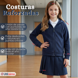 Polerón Escolar Polar Con Capucha Niña Unisex Azul 5 a 12 años