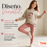 Conjunto 2 Piezas Polerón y Pantalón Buzo 100% Algodón Tedmimak Niña Pretty Adorable