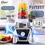 Licuadora Xpert Series™ niquelada con control de textura y un Blend N Go BLST3BCPG