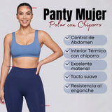 Calza Panty Con Chiporro Mujer Elasticada Azul Marino
