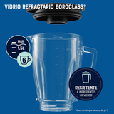 Licuadora Oster® programas automáticos con tecnología reversible, pantalla táctil y vaso BLend-N-Go BLSTPYG1312XBG