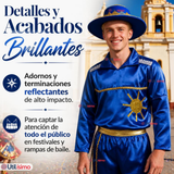 Traje Caporal Típico Completo Con Sombrero Azul Hombre Fiestas Patrias