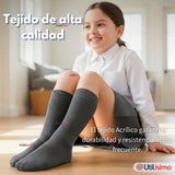 Calcetín Escolar Corto Acrilico Gris Niño y Niña