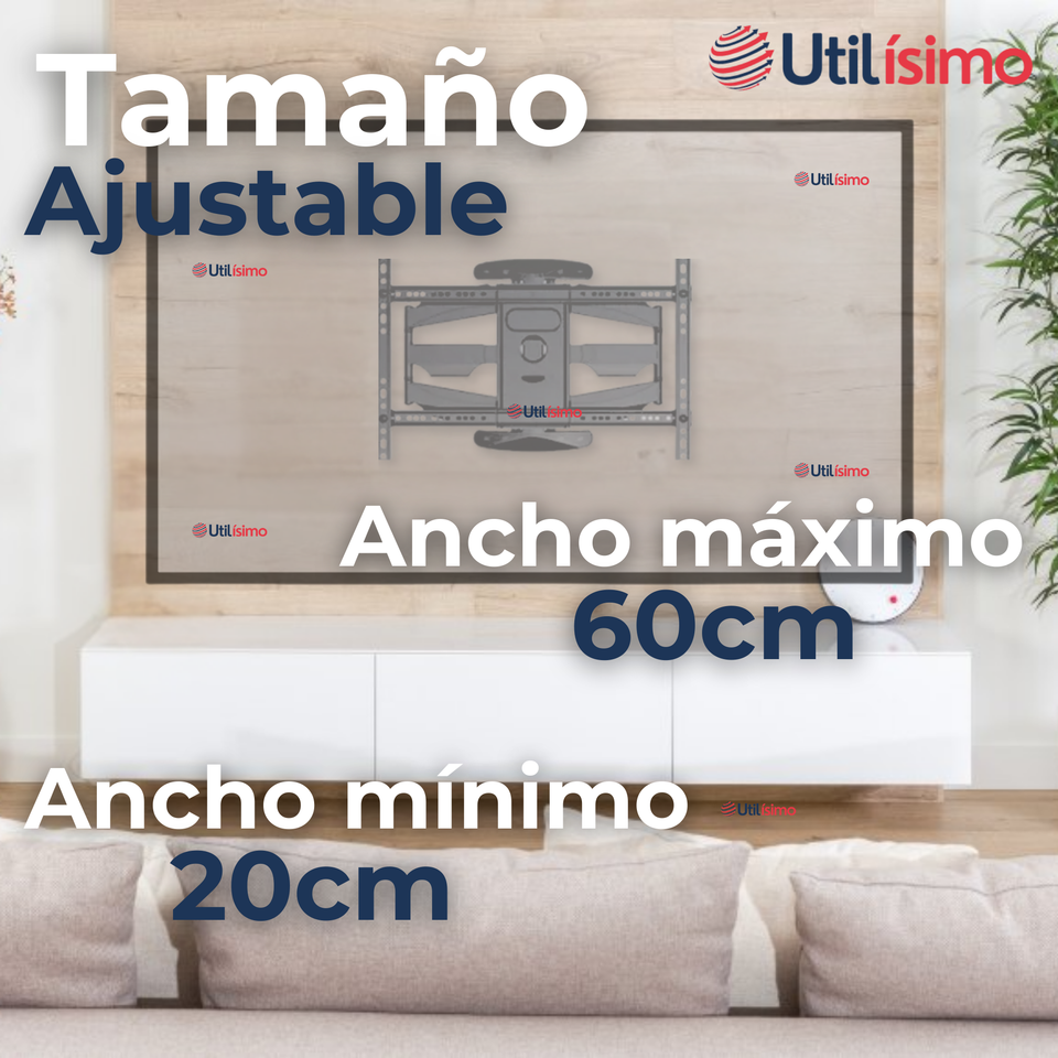 Soporte TV Pared Ajustable 68Kg 55 a 85 Pulgadas 55 60 65 70 75 77 80 82 85