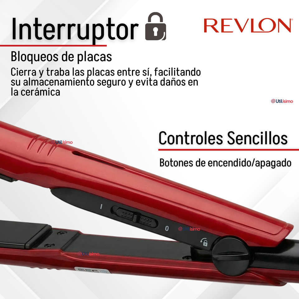 Set Secador y Plancha Alisadora Portátil Revlon 2000W