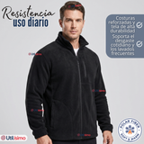 Polerón Térmico Micropolar Cuello Alto Hombre Negro Invierno