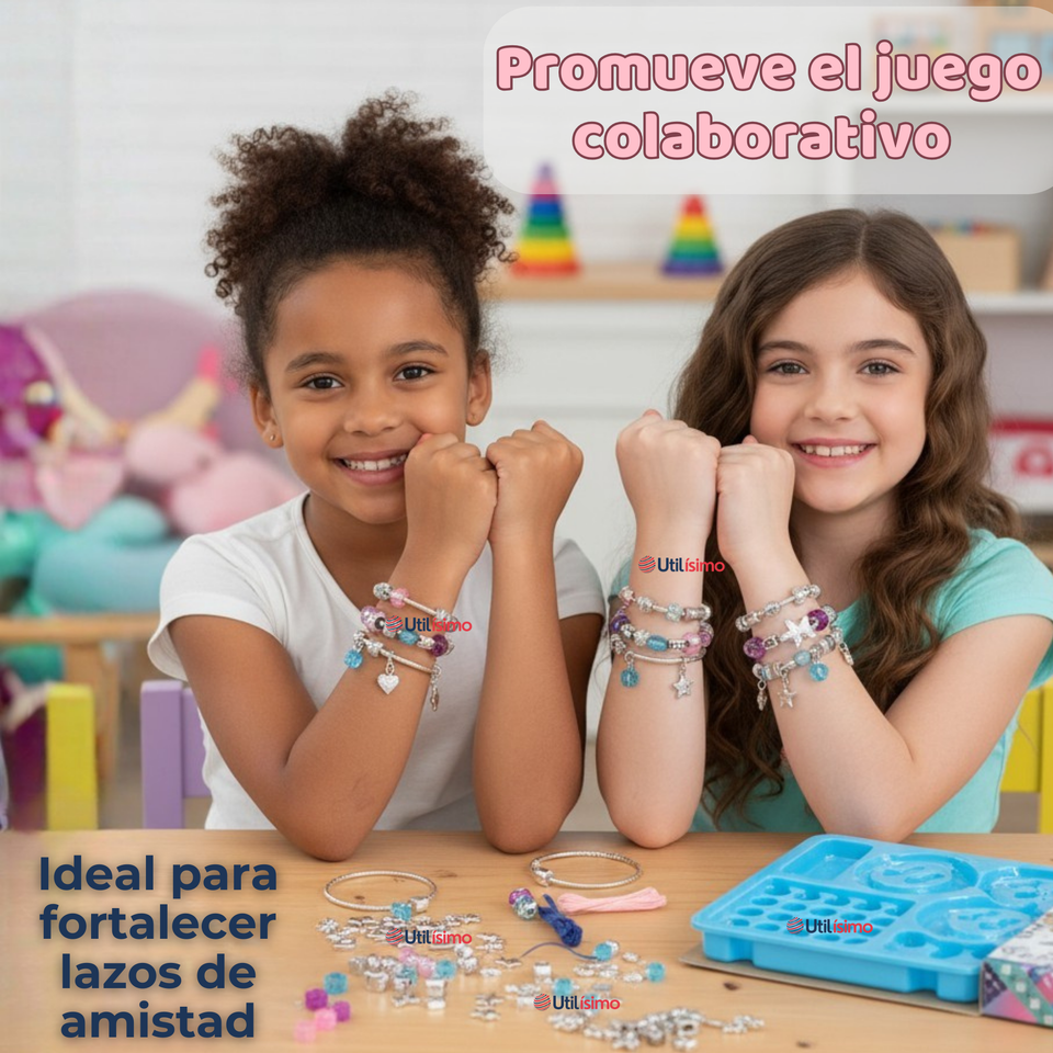 Kit De Mostacillas Juguete Para Armar Crear Pulseras Y Collares Niñas