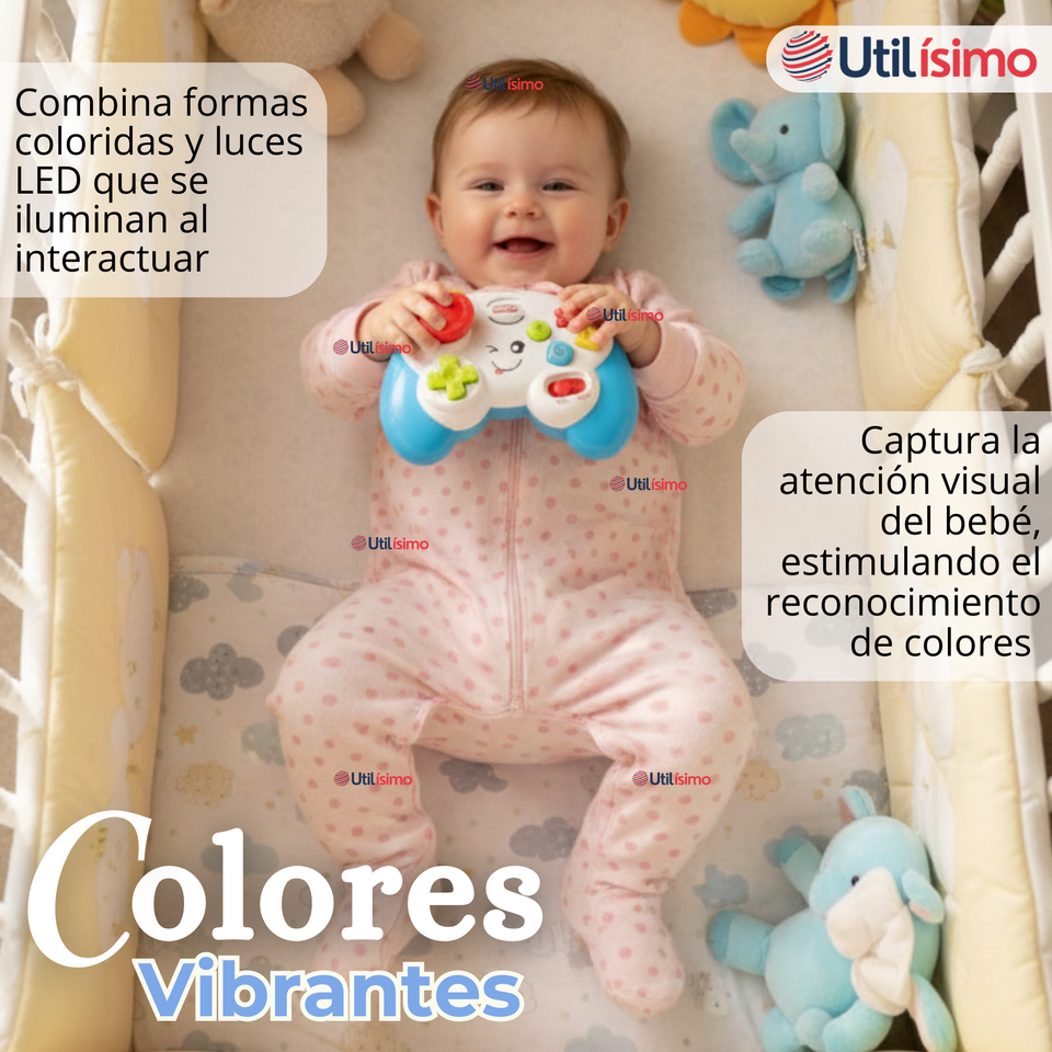 Control Mando Interactivo Música Y luces Juguete Colores Surtidos Bebé Niño Niña