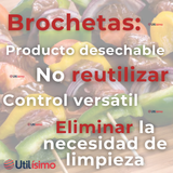 Pack 45 Piezas Brochetas Para Anticuchos Pinchos Bambú Palillos 30cm