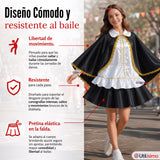 Traje Tirana Diablada Negro 3 Piezas Mujer Baile Típico Fiestas Patrias