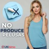 Pack 3 Poleras Camisetas Sin Mangas Fibra De Bambú Básicas Lisa Elástica Mujer Colores Surtidos