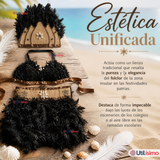 Traje Pascuense Típico Negro Con Plumas 3 Piezas Niña Rapa Nui Fiestas Patrias