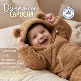 Buzo Polerón Conjunto Polar Niño Con Capucha Unicolor Café