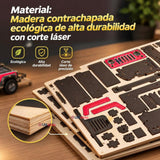 Puzzle 3D Jeep 4x4 Color Surtido de Madera 132 Piezas Juguete Armable