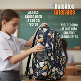Mochila Escolar Con Estuche 46cm Poliéster Impermeable Niña Juvenil