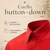 Camisa Roja Huaso Juvenil Clásica Regular Fit Fiestas Patrias