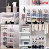 Zapatera Plegable Organizador Apilable 6 Niveles Blanco