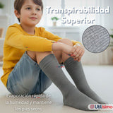 Pack 6 Calcetínes Escolares Corto Algodón Gris Niño y Niña