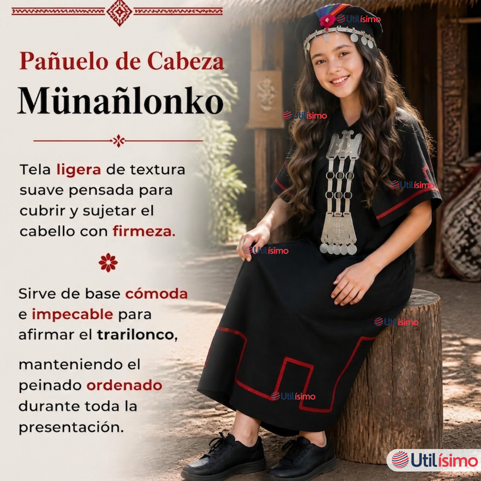 Pack 3 Trajes Típicos Vestido Mapuche Completo 5 Piezas Juvenil Fiestas Patrias