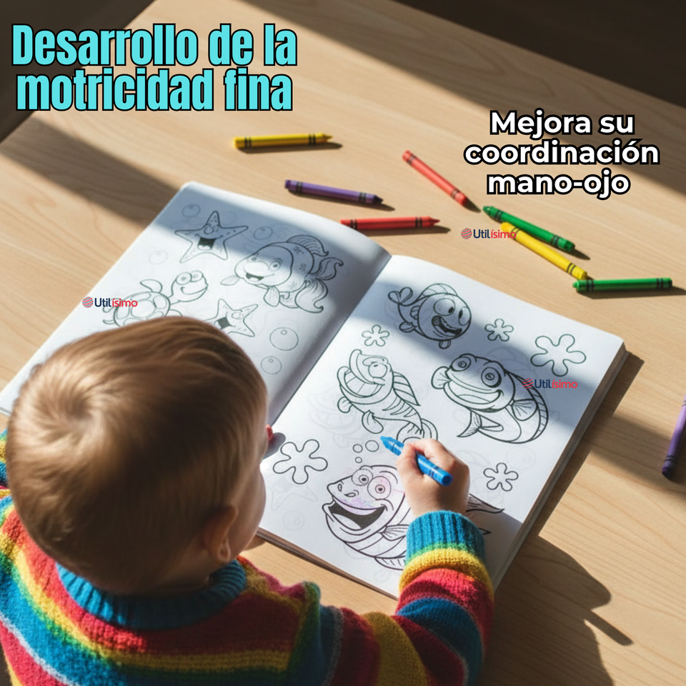 Pack 3 Libro Para Colorear Pintar  Educativo Con Stickers Diseños Surtidos