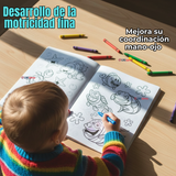 Pack 3 Libro Para Colorear Pintar  Educativo Con Stickers Diseños Surtidos