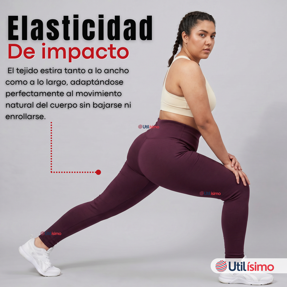 Calza Polar Con Chiporro Térmica Mujer Elasticada Burdeo
