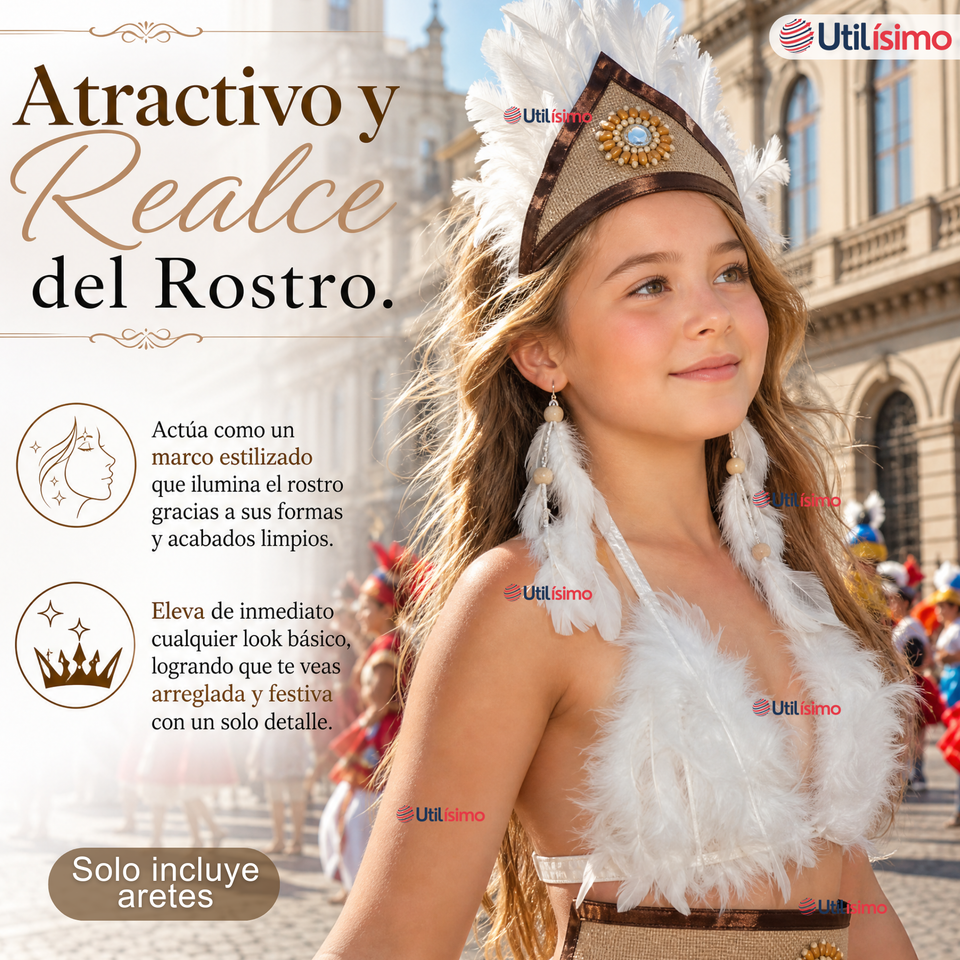 Pack 3 Aros Aritos Pascuenses Rapa Nui NIña Fiestas Patrias