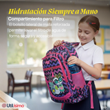 Mochila Escolar Bolso Con Estuche + Lonchera 45Cm Tela Oxford Niña Kitty Love