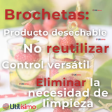 Pack 100 Piezas Brochetas De Bambú Cóctel Aperitivo 12cm
