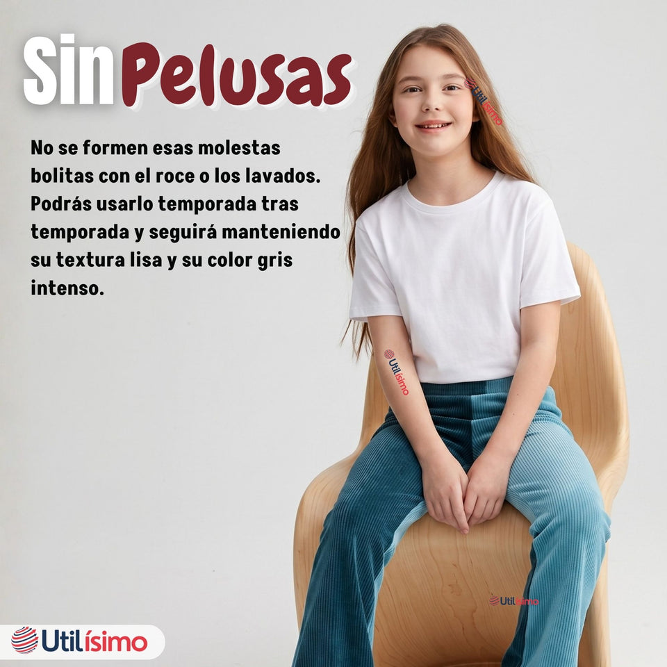 Calza Palazzo Polar Con Chiporro Niña Juvenil  Elasticada Térmica Verde Agua