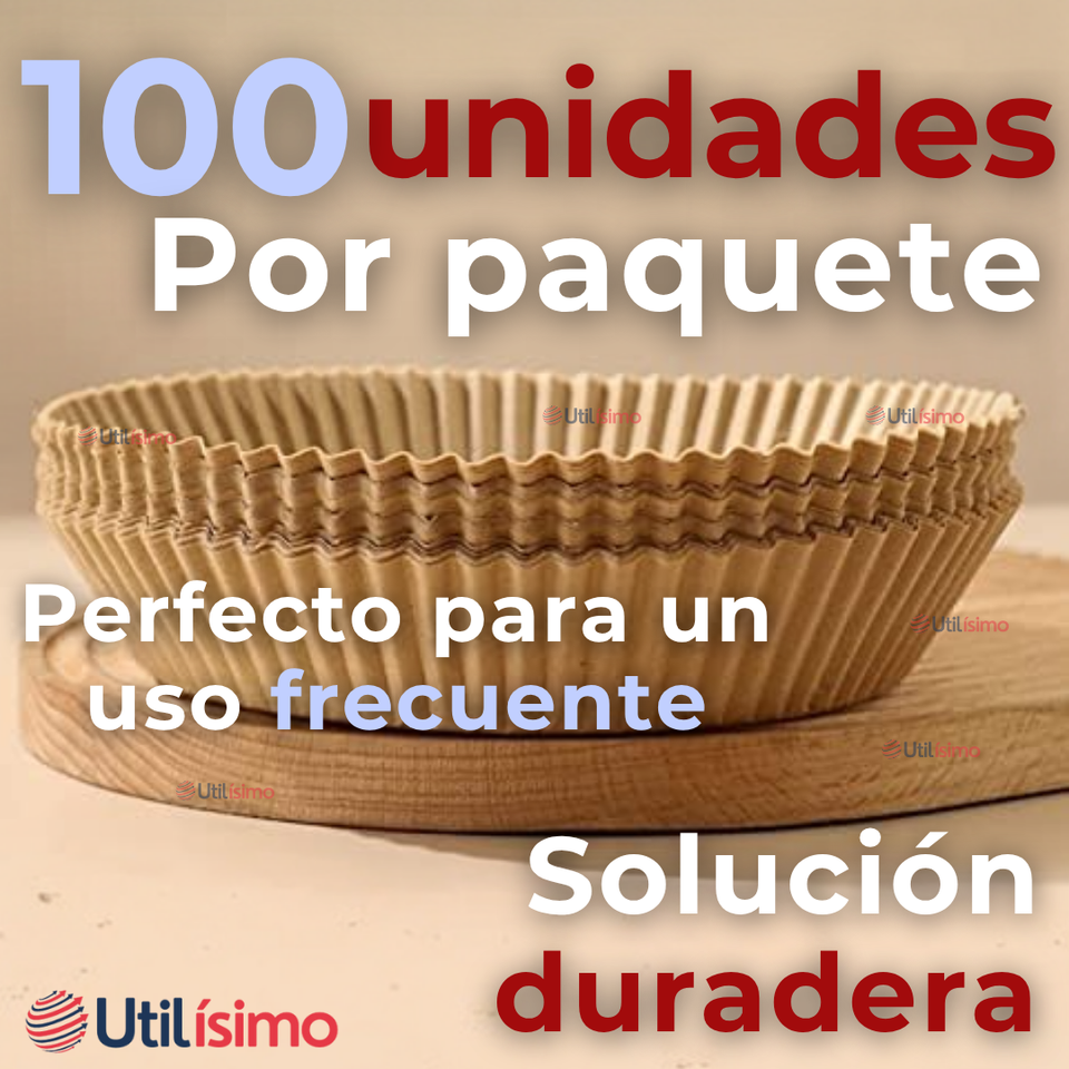 Kit De 100 Unidades Forros Desechables Antiadherentes Papel Para Freidora De Aire