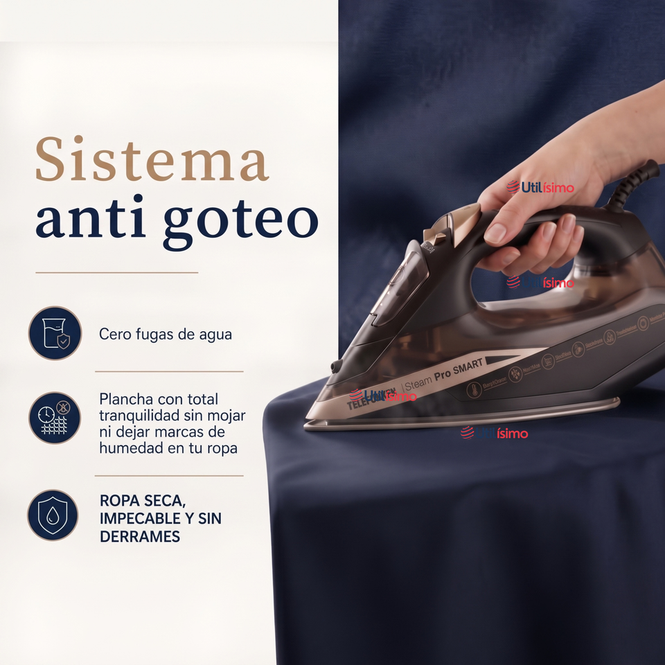 Plancha A Vapor Telefunken Steampro Smart 2200W Negro