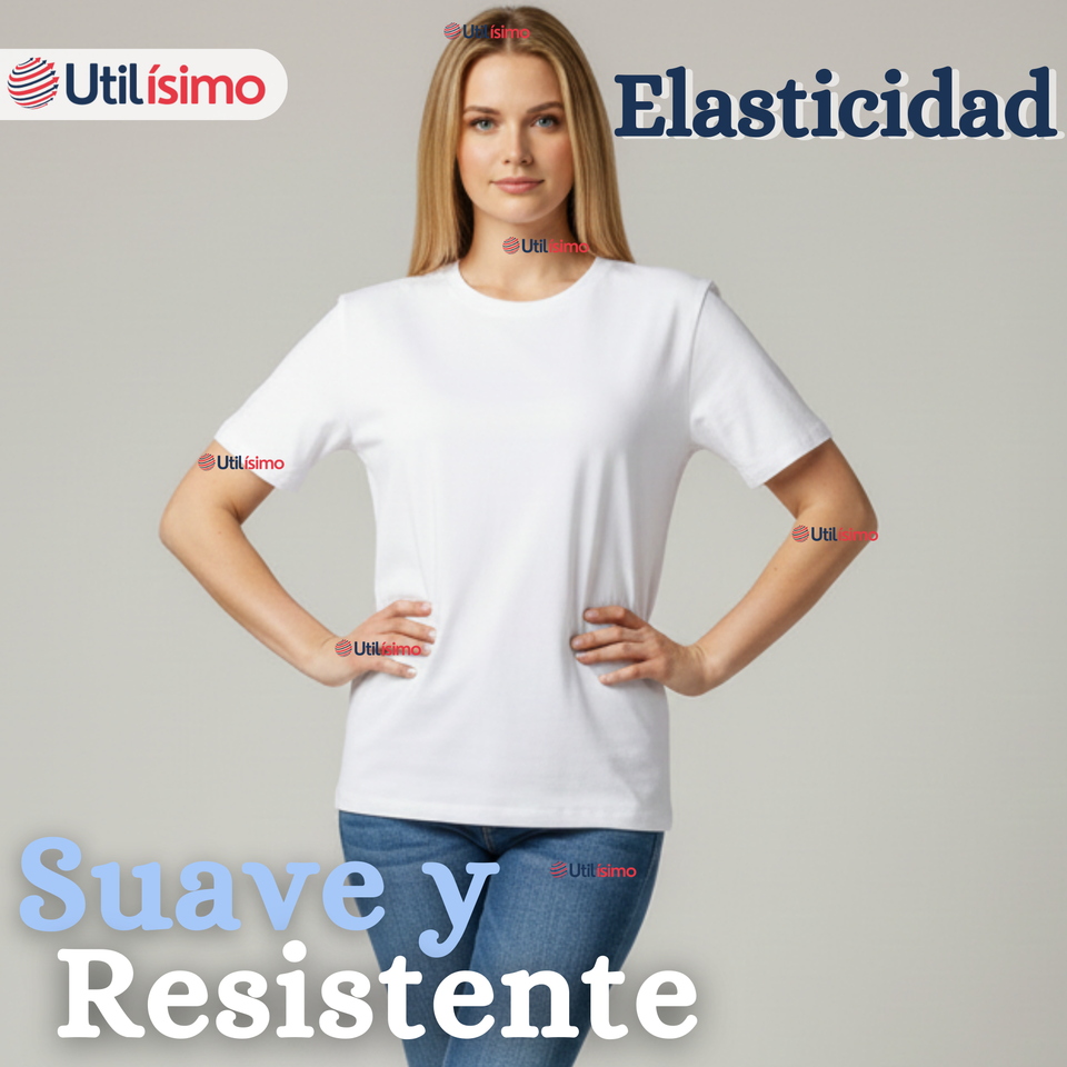Pack 3 Camisetas Poleras 100% Algodón Básica Lisa Elástica Mujer Colores Surtidos
