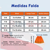Pack 3 Trajes Nortinos Niña Naranja 4 Piezas Con Poleras Baile Típico Fiestas Patrias