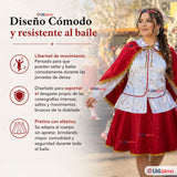 Traje Tirana Diablada Rojo 3 Piezas Mujer Adulta Baile Típico Fiestas Patrias