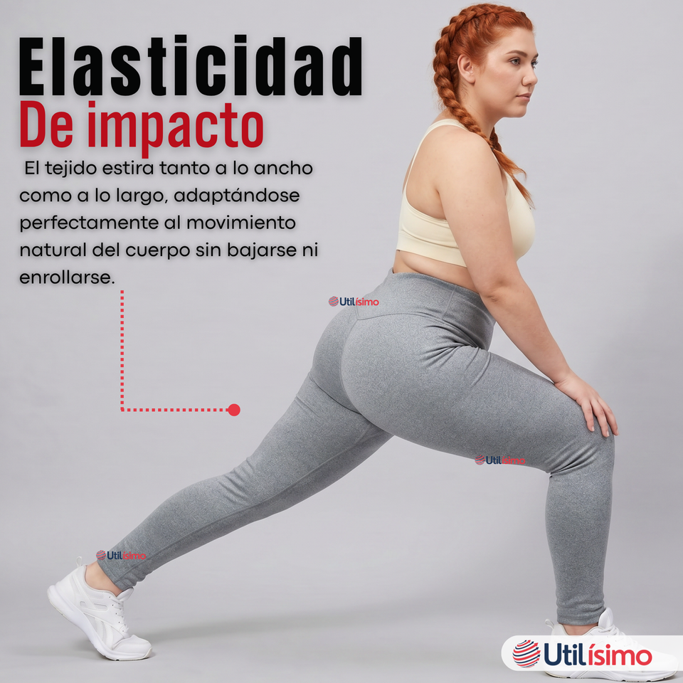 Calza Polar Con Chiporro Térmica Mujer Elasticada Gris Melange